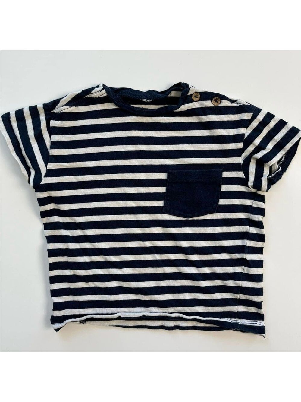 🩵4/$20 Striped Navy and White Kids Shirt